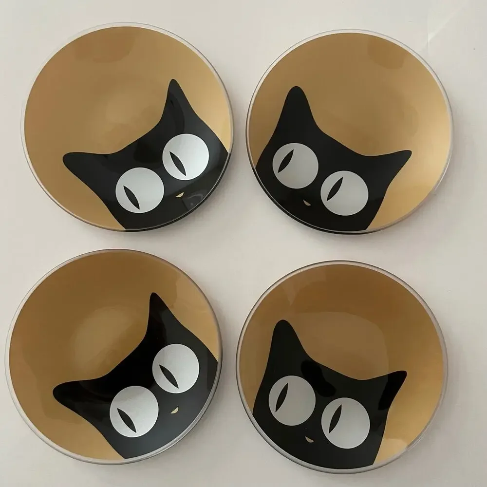 Cat Eyes Mini Plates by Miya Company Japan Dessert Trinkets Porcelain